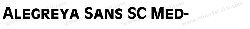 Alegreya Sans SC Med字体转换